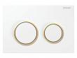 Geberit Omega 20 Round betjeningsplade - Hvid/guld