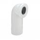 Universal afl�bsb�jning 110mm 90 grader, Hvid - til toilet med P-l�s