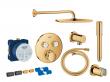 Grohe SmartControl komplet brusesystem m/Rainshower 310 hovedbruser t/indbygning - Poleret Cool Sunrise