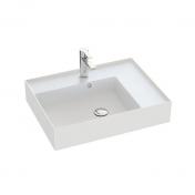 Dansani Luna Azym 61 asymmetrisk h�ndvask t/m�bel - Venstre - 1 hanehul