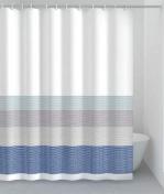 Hefe badeforh�ng bl�t/hvidt 120 x 200 cm