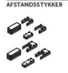 Dansani Match Afstandsstykker - sort