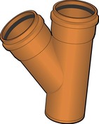 Uponal PP-grenr�r 45 grader, 110-110mm