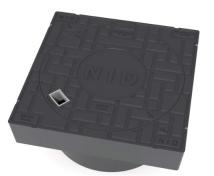 NID 425 mm karm/d�ksel u/l�s, firkantet, fast, 12,5 t, komposit