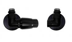 Kriss Corner Retur vinkelventils&aelig;t m/freml&oslash;b i h&oslash;jre side - Sort