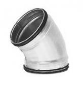 Lindab b&oslash;jning 45 grader 125mm