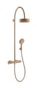 Axor Citterio Showerpipe med termostat og hovedbruser 180 1jet B�rstet R�dguld