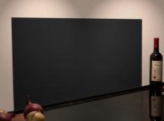 Firkantet st�nkplade til k�kken - 80 x 40 cm - Mat sort glas