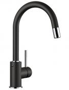 Blanco Mida-S k�kkenarmatur m/udtr�k - Sort