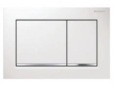 Geberit Omega 20 Square betjeningsplade - Hvid/krom