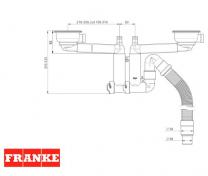 Franke afl�bss�t 1.1/2 & 2 kumme uden l�ft-op ventil