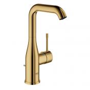 Grohe Essence New L h�ndvaskarmatur m/bundventil og svingtud - Poleret cool sunrise