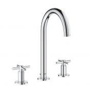 Grohe Atrio 3-huls h�ndvaskarmatur m/svingtud og bundventil - Krom