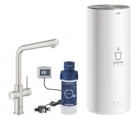 Grohe Red Duo k�kkenarmatur med L-tud & kedel L. Supersteel