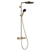 hansgrohe Pulsify S Puro 260 Showerpipe 1jet m/EcoSmart, EcoStat Fine og 3jet h�ndbruser - B�rstet bronze