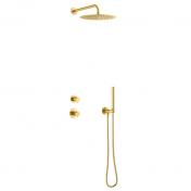 Damixa Iris DS 1 brusesystem til indbygning - B�rstet messing