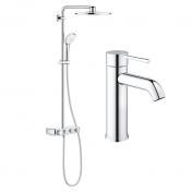 Grohe Essence & Euphoria SmartControl komplet pakke til bad - Krom