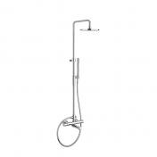 Str�mberg Ligro Showerpipe til badekar, krom hovedbruser � 225mm, h�ndbruser