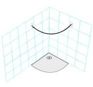 Van Der P Forh�ngstang 1/4 Cirkel Radius 98cm m/specialflanger - Rustfrit st�l