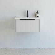 Dansani Mido+ Classic 61 m�bels�t m/Amber vask og 1 skuffe - Striber/mat sand