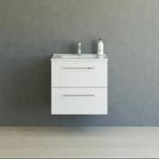 Dansani Mido+ 60 m�belpakke m/Amber vask og 2 skuffer - Mat hvid