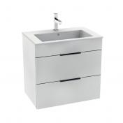 Jika Cube 64 møbelpakke m/keramisk håndvask - Hvid