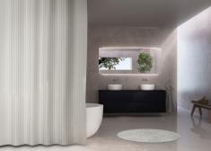 Debel Victoria Badeforh�ng polyester 180x200 cm, Hvid