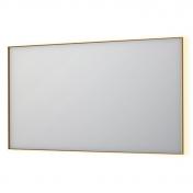 Sanibell Ink SP32 firkantet spejl m/backlight, varme og sensor 140 x 80 cm - Børstet mat guld