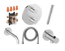 Damixa Silhouet komplet indbygningspakke til badekar � Krom