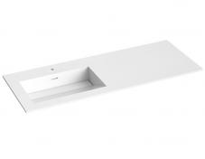 Str�mberg Corian 120 m�belvask - Vask til venstre - Mat hvid