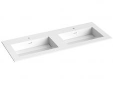 Str�mberg Corian 120 dobbelt m�belvask - Mat hvid