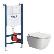 GSI Pura mat hvid 50 toiletpakke inkl. s�de m. softclose, cisterne og hvid betjening