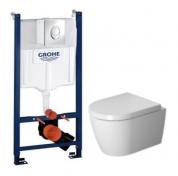 Duravit Me by Starck Compact Rimless toiletpakke inkl. s�de m/softlose, cisterne og krom betjening