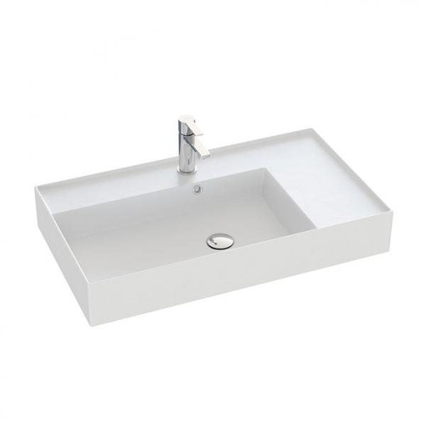 Dansani Luna Azym 81 asymmetrisk h&aring;ndvask t/m&oslash;bel - Venstre - 1 hanehul