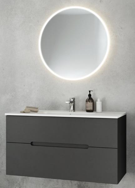 Hafa Store rundt spejl med LED og touch - &Oslash;70