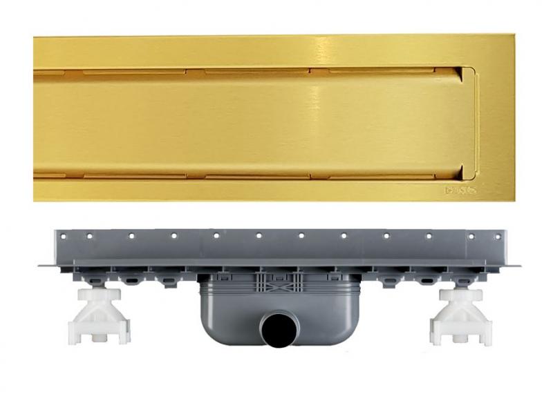 Purus Line STEEL afl&oslash;bspakke 800 mm - vandret - B&oslash;rstet messing