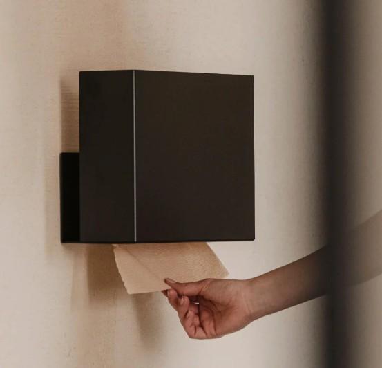 HeFe Vilnius papirdispenser - Mat sort