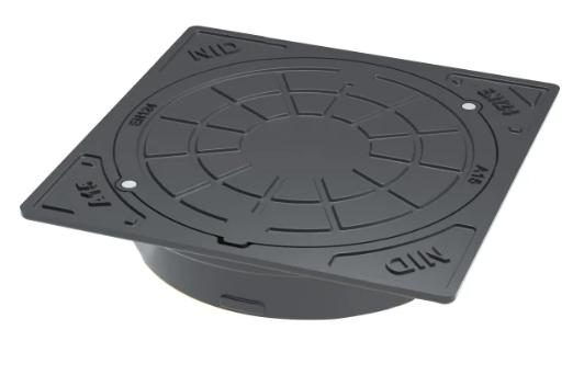 NID 315 mm karm/d&aelig;ksel m/skruer, firk., fast, 1,5 t, komposit