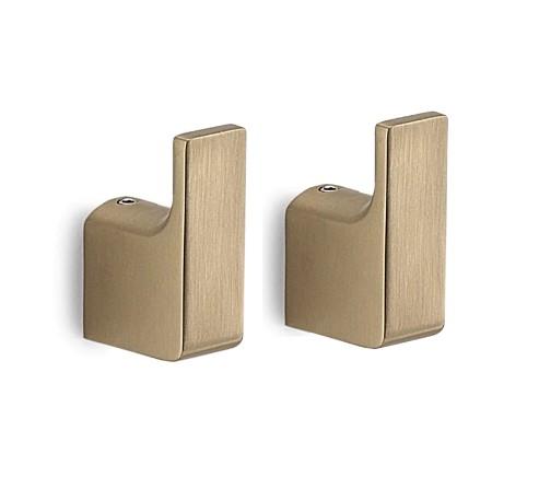 Hefe Piren h&aring;ndkl&aelig;dekrog - 2 stk - B&oslash;rstet messing