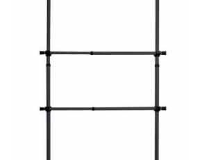 Outlet - Wenko Hercules b&oslash;jlestang til garderobe - Sort - 2 stk