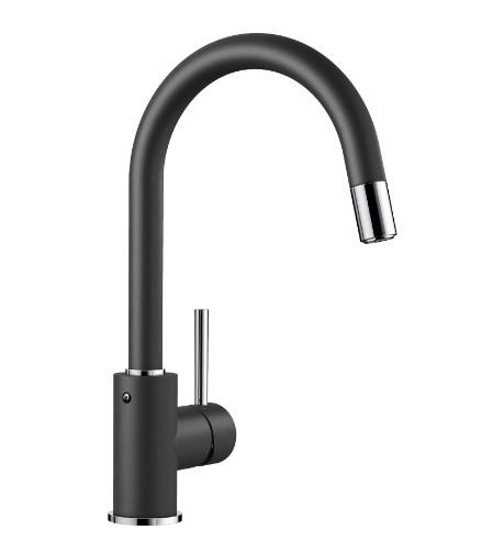 Blanco Mida-S k&oslash;kkenarmatur m/udtr&aelig;k - Antracit