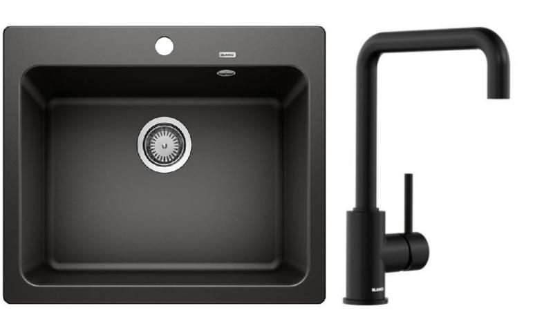 Blanco Naya 6 UX køkkenvask m/køkkenarmatur - Sort Blanco Naya 6 UX køkkenvask m/køkkenarmatur - Sort