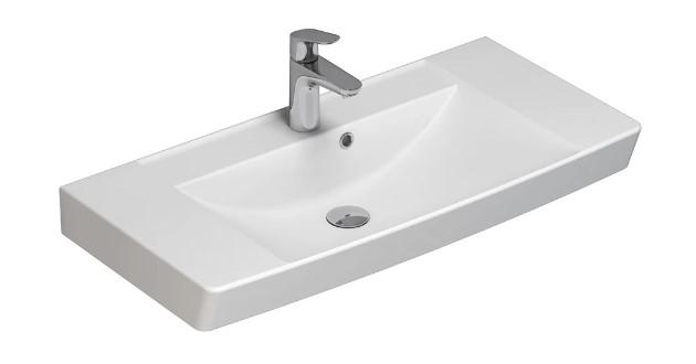 Dansani Cappella 80 m&oslash;belvask - 1 hanehul - Mat hvid