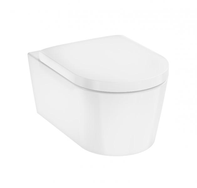 hansgrohe EluPura S v&aelig;gh&aelig;ngt toilet inkl. s&aelig;de og antibakteriel glasur