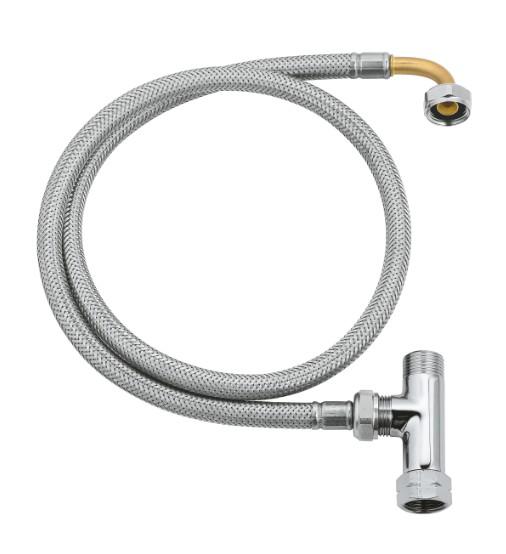 Grohe bruseslange og t-stykke til manuelt bid&eacute;ts&aelig;de
