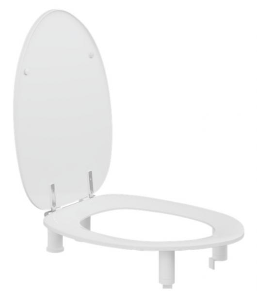 Pressalit Dania toilets&aelig;de med forh&oslash;jer og l&aring;g