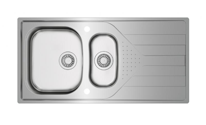 Intra UNI150D k&oslash;kkenvask m/afl&oslash;bsbakke og skyllesk&aring;l - Nedf&aelig;ldning