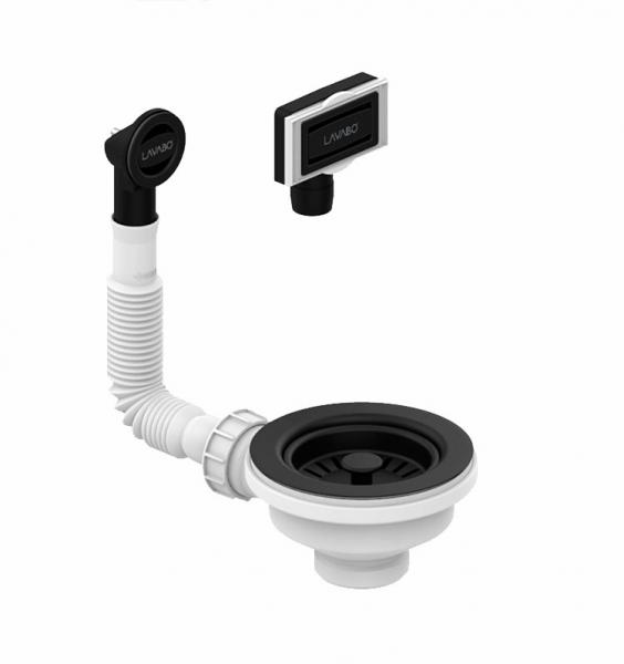 Lavabo universal bundventil til k&oslash;kkenvask - Sort