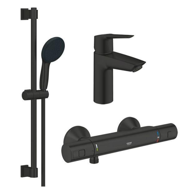 Grohe Start Eco komplet pakke til badeværelset - Mat sort Grohe Start Eco komplet pakke til badeværelset - Mat sort