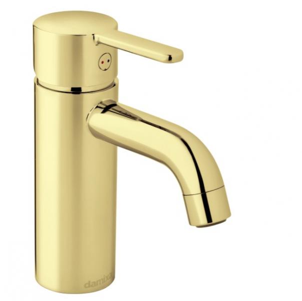 Damixa Silhouet S h&aring;ndvaskbatteri u/bundventil - Poleret messing